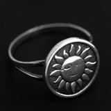 Inel patinat din Argint 925, Happy Sunshine, marimea 54 - vivimall.ro