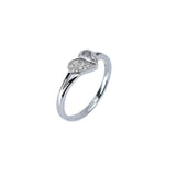 Inel Shinny Heart din Argint 925, placat cu rodiu, marimea 52