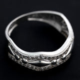 Inel tip verigheta cu zirconii, Argint 925, marimea 54 - vivimall.ro