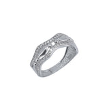 Inel tip verigheta cu zirconii, Argint 925, marimea 55 - vivimall.ro