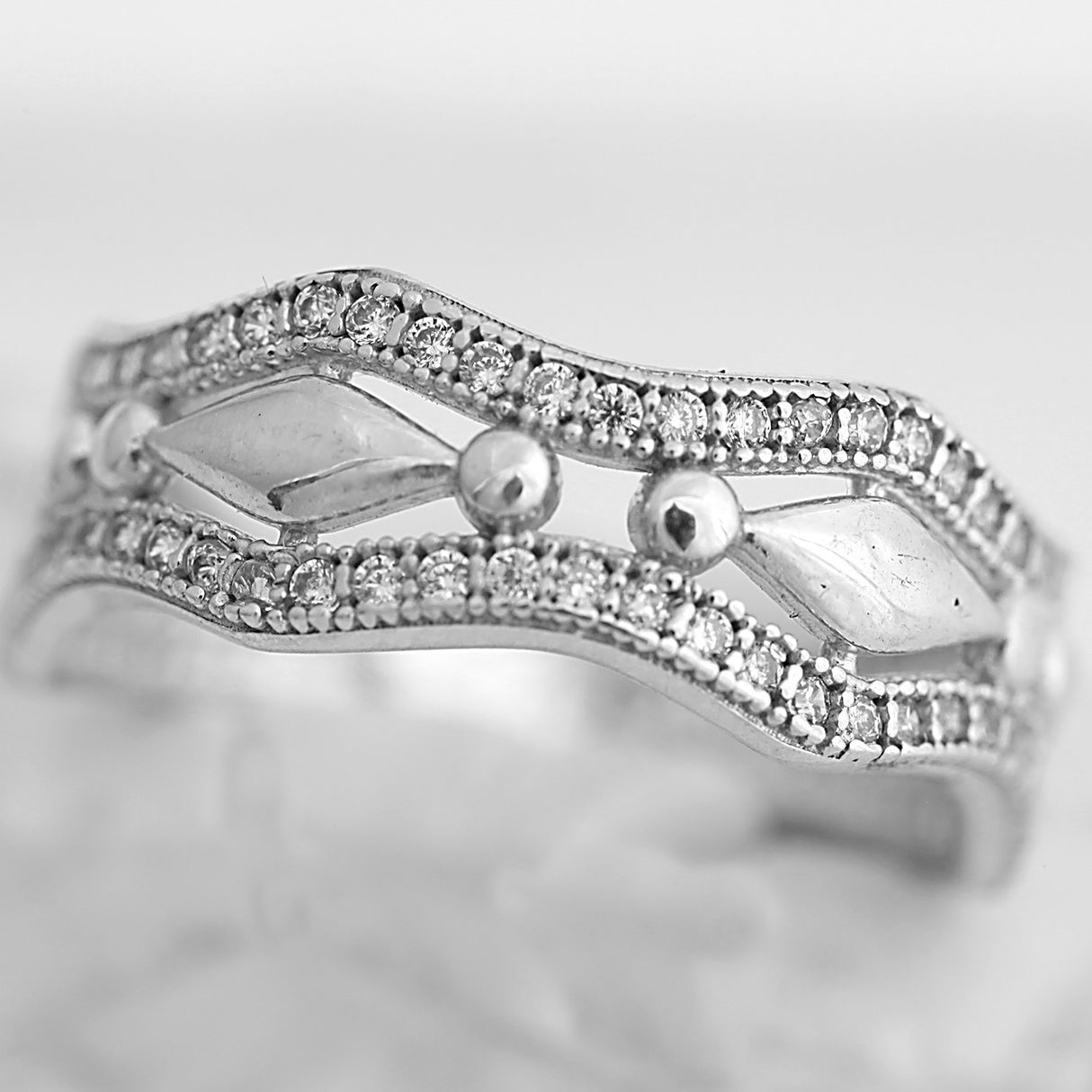 Inel tip verigheta cu zirconii, Argint 925, marimea 55 - vivimall.ro