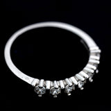 Inel tip verigheta din Argint 925 cu Zirconii, marimea 61