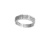 Inel tip verigheta din Argint 925, incrustat cu zirconii, marimea 57