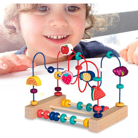 Rollercoaster Educativ Cu Fructe | WoodySkill - vivimall.ro