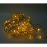 Instalatie Craciun, 10 M, 100 de LED-uri, alb-cald, model cu stelute, liniara, cu baterie, interior/exterior, Vivimall - vivimall.ro