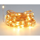 Instalatie Craciun, 100 LED-uri, 12 metri,  pentru exterior cu incarcare solara, alb cald, Vivimall - vivimall.ro