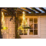 Instalatie Craciun, 100 LED-uri, 12 metri,  pentru exterior cu incarcare solara, alb cald, Vivimall - vivimall.ro