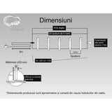 Instalatie Craciun, 115 m, 1150 Led-uri ,Liniara, Rosu/Albastru/Rosu/Verde, Flash, Transformator cu telecomanda, Interconectabila, Prelungitor 3 m inclus, Fir Verde, Flippy - vivimall.ro