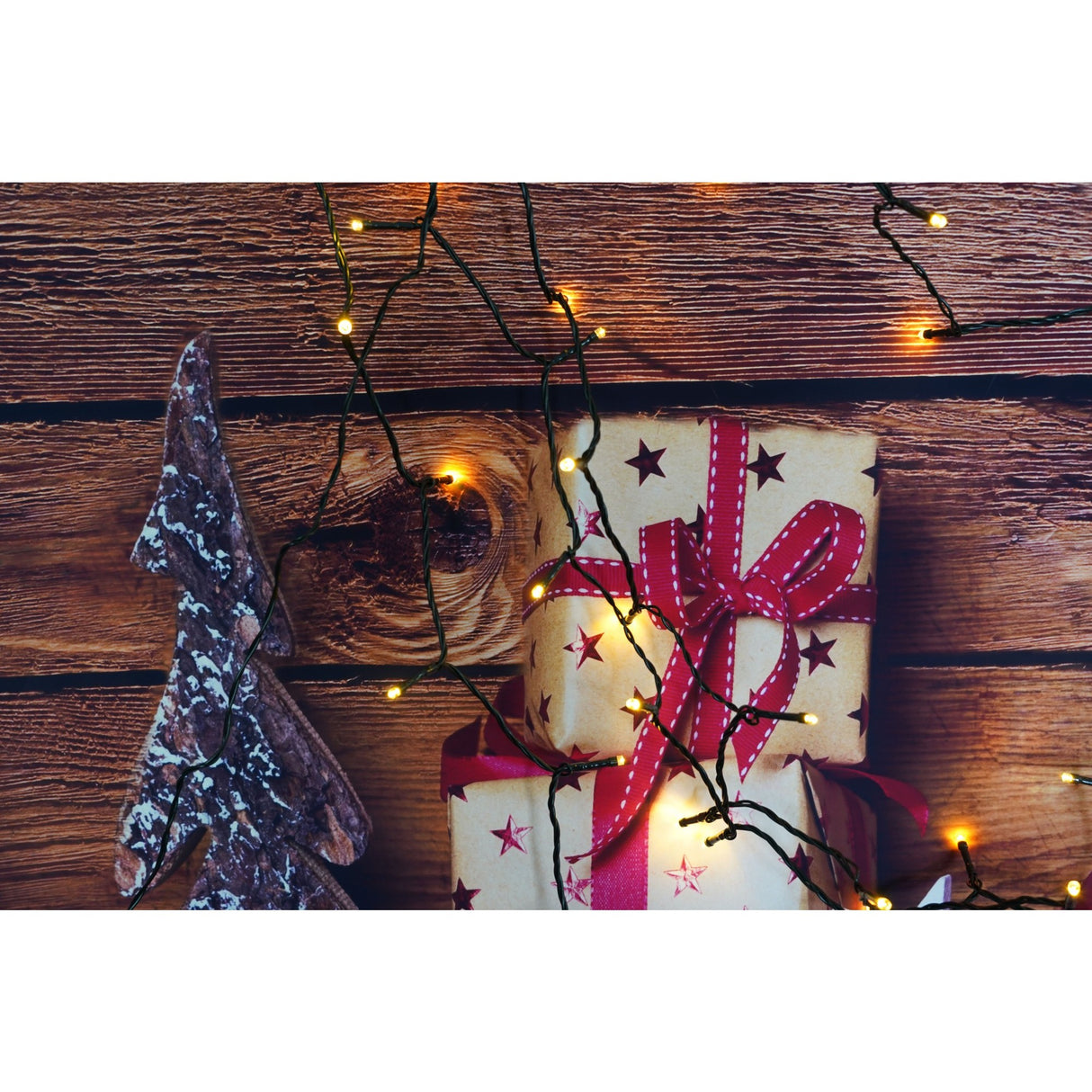 Instalatie Craciun, 12 metri, 100 de LED-uri, alb cald, cu energie solara, fir de cupru, liniar, interior/exterior, Vivimall - vivimall.ro