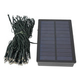 Instalatie Craciun, 12 metri, 100 de LED-uri, alb cald, cu energie solara, fir de cupru, liniar, interior/exterior, Vivimall - vivimall.ro