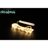 Instalatie Craciun, Liniara, 2 m, Baterii, 20 LED-uri, Alb Cald, Fir Cupru, Interior/Exterior, Vivimall - vivimall.ro