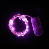 Instalatie Craciun, 2 metri, 20 LED-uri, Roz, cu baterii, fir cupru, liniar, interior/exterior, Flippy - vivimall.ro