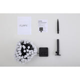 Instalatie Craciun, 22 metri, 200 de LED-uri cu ornament tip Bulb, 8 jocuri de lumini alb cald, cu energie solara, liniar, interior/exterior, Vivimall - vivimall.ro