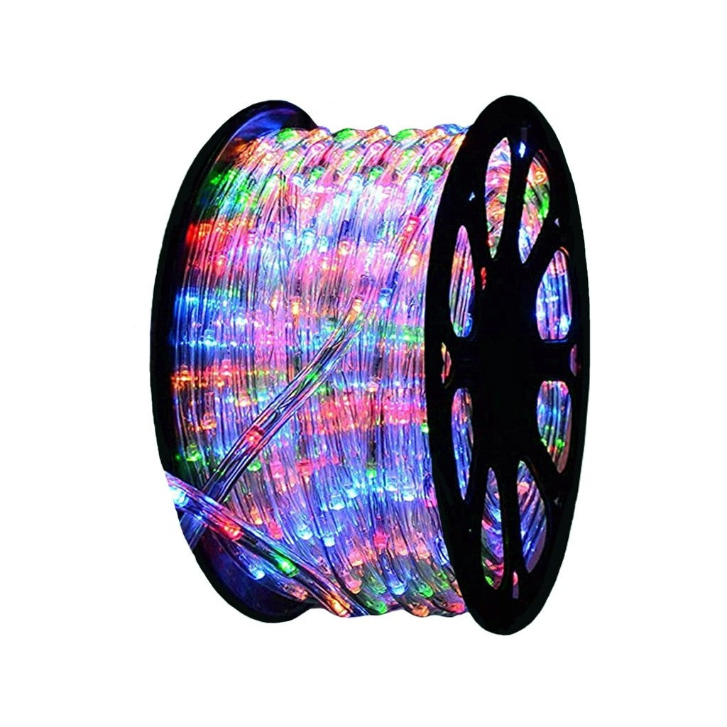 Instalatie Craciun, 28 M, 672 Led-Uri, Furtun Luminos, Transformator, 8 Jocuri De Lumini, Sectionabila, 220 V