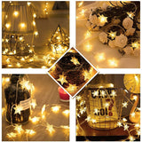 Instalatie Craciun, 3 Metri,20 Led-Uri Cu Ornament Tip Stea, Usb Lung, Fir Cupru, Liniar, Interior/Exterior