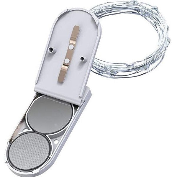 Instalatie Craciun, 3 metri, 30 LED-uri, Alb Rece, cu baterii, fir cupru, liniar, interior/exterior, Vivimall - vivimall.ro