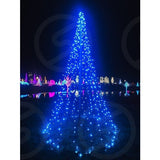 Instalatie Craciun, 30 m, 300 Led-uri ,Liniara, Albastru, 8 jocuri de lumini, Transformator cu telecomanda, Interconectabila, Prelungitor 5 m inclus, Fir Transparent, Vivimall - vivimall.ro