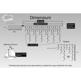 Instalatie Craciun, 30 M, 858 Led-Uri,Franjuri, Alb Cald, Flash, Transformator Cu Telecomanda, Interconectabila, Prelungitor 3 M Inclus, Fir
