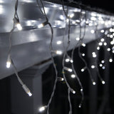 Instalatie Craciun, 39 M, 1133 Led-Uri,Franjuri, Alb Rece, Flash, Transformator, Interconectabila, Prelungitor 3 M Inclus, Fir