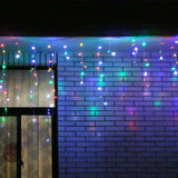 Instalatie Craciun, 40 m, 1144 Led-uri ,Franjuri, Rosu / Verde/ Albastru, Flash, Transformator, Interconectabila, Prelungitor 3 m inclus, Fir Negru, Flippy - vivimall.ro