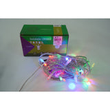 Instalatie Craciun, 5 m, 50 Led-uri ,Liniara, Rosu/Albastru/Rosu/Verde, Flash, Transformator cu telecomanda, Interconectabila, Prelungitor 3 m inclus, Fir Verde, Flippy - vivimall.ro