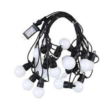 Instalatie Craciun, 5 metri, 10 Becuri LED rotunde, pentru exterior cu incarcare la sursa de curent, Vivimall - vivimall.ro