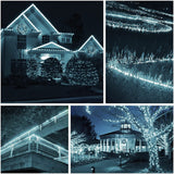 Instalatie Craciun, 50 M, 1200 Led-Uri, Furtun Luminos, Rece, Transformator, 8 Jocuri De Lumini, Sectionabila, 220 V