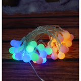 Instalatie Craciun, 6 m, 50 de LED-uri, multicolor RGB, model cu bilute, liniara, cu baterie, interior/exterior, Vivimall - vivimall.ro