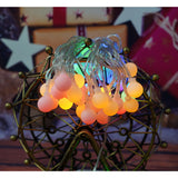 Instalatie Craciun, 6 m, 50 de LED-uri, multicolor RGB, model cu bilute, liniara, cu baterie, interior/exterior, Vivimall - vivimall.ro