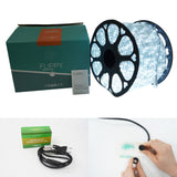 Instalatie Craciun, 64 m, 1536 Led-uri, Furtun Luminos, Alb rece, Transformator, Sectionabila, 220 V, Vivimall - vivimall.ro