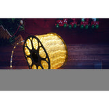 Instalatie Craciun, 74 m, 1776 Led-uri ,Furtun Luminos, Alb cald, 8 jocuri de lumini, Transformator, Sectionabila, 220 V, Vivimall - vivimall.ro