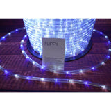 Instalatie Craciun, 76 m, 1824 Led-uri, Furtun Luminos, Alb rece/ Albastru, Transformator, Sectionabila, 220 V, Vivimall - vivimall.ro