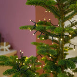 Instalatie Craciun, 95 m, 900 Led-uri ,Liniara, Alb cald, 8 jocuri de lumini, Transformator cu telecomanda, Interconectabila, Prelungitor 5 m inclus, Fir Verde, Vivimall - vivimall.ro