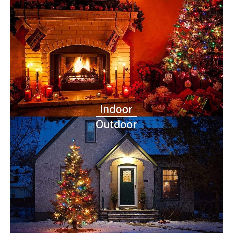 Instalatie Craciun, Vivimall, 3.5 M, 30 de LED-uri, Model cu Stelute, Tip Liniara, cu Baterii 3 x AA, Interior/Exterior, Multicolor - vivimall.ro