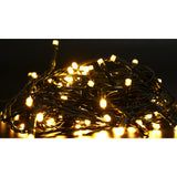 Instalatie Craciun Liniara, Cu Transformator 31V, 10M, Alb Cald, 100 Led-Uri V5, 8 Jocuri De Lumini, Fir