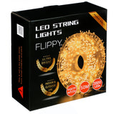 Instalatie Craciun liniara, fir transparent, cu transformator, 50m, alb cald, 2000 LED-uri, 8 jocuri de lumini, Vivimall - vivimall.ro