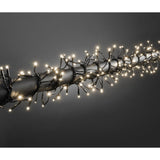 Instalatie Craciun Profesionala de Exterior IP65, 104 m, 1040 Led-uri Mari ,Liniara, Alb cald, Interconectabila, Prelungitor 6.5 m inclus, Fir Negru, Vivimall - vivimall.ro