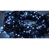 Instalatie Craciun Profesionala de Exterior IP65, 35 m, 840 Led-uri Mari ,Franjuri, Alb rece, Flash, Alimentator, Interconectabila, Fir Negru Cauciucat, 220v, Vivimall - vivimall.ro