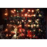Instalatie Craciun, Tip Perdea, IP44, 13 m x 1 m, 780 LED-uri, Alb cald, 8 jocuri de lumini, Transformator cu telecomanda, Interconectabila, Prelungitor 3 m inclus, Fir transparent, Interior/ Exterior, Vivimall - vivimall.ro
