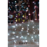 Instalatie Craciun, Tip Perdea, IP44, 2 m x 2 m, 240 LED-uri, Alb rece, cu flash, Transformator, Interconectabila, Prelungitor 5 m inclus, Fir transparent, Interior/ Exterior, Vivimall - vivimall.ro