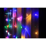 Instalatie Craciun, Tip Perdea IP44, 3m x 1m, 100 Led-uri, Multicolor, USB si telecomanda cu 8 functii, Vivimall - vivimall.ro
