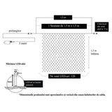 Instalație Crăciun interconectabilă tip plasă multicolor, detaliu capăt conector 5 cm