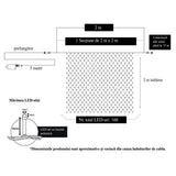 Instalație Crăciun tip plasă 2x2 m în decor interior festiv, 9 W, joc de lumini flux lent