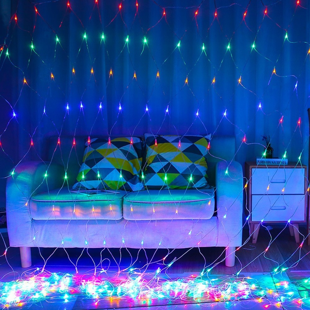 Transformator semi-oval cu telecomandă inclus la instalația plasă 600 LED-uri Crăciun
