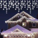 Instalatie Craciun Tip Turturi, 10 M, Ip44, 286 Led-Uri, Rece, 8 Jocuri De Lumini, Interconectabila, Prelungitor 3 M Inclus, Fir Cupru, Interior/Exterior