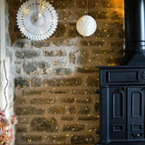 Instalatie Craciun Tip Turturi, IP44, 15 m, 429 Led-uri, Alb cald, 8 jocuri de lumini, 31V, Telecomanda inclusa, Interconectabila, Prelungitor 5 m inclus, Fir Cupru, Vivimall, Interior/Exterior - vivimall.ro