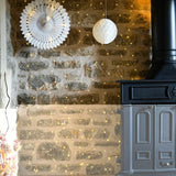 Instalatie Craciun Tip Turturi, IP44, 10 m, 286 Led-uri, Alb cald, 8 jocuri de lumini, 31 V, Telecomanda inclusa, Interconectabila, Prelungitor 3 m inclus, Fir Cupru, Vivimall, Interior/Exterior - vivimall.ro