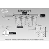 Instalatie Craciun Turturi, Ip44, 30 M, 858 Led-Uri,Perdea Franjurata, Multicolor, 8 Jocuri De Lumini, Transformator 31 V, Putere 9 W, Interconectabila, Interior/Exterior, Prelungitor 5 M Inclus, Fir
