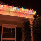 Instalatie Craciun Turturi, Ip44, 30 M, 858 Led-Uri,Perdea Franjurata, Multicolor, 8 Jocuri De Lumini, Transformator 31 V, Putere 9 W, Interconectabila, Interior/Exterior, Prelungitor 5 M Inclus, Fir