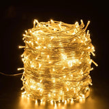 Коледна инсталация Turturi, IP44, 40 M, 1144 LED-а, ресни завеса, топло бяло, 8 светлинни ефекта, 31 V трансформатор, 9 W мощност, свързваем, за вътрешна/външна употреба, 3 M удължителен кабел включен, кабел